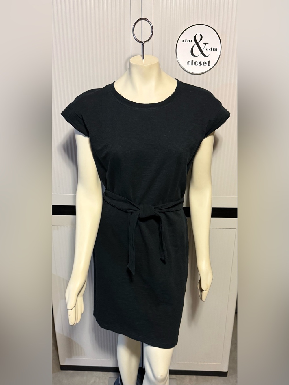 J Crew Black Belted Tee Dress - Perfect casual dress from morning to night!